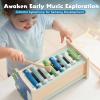 Lehoo Castle Baby Montessori Toys for 1 2 Year Old, Wooden Hammering Pounding Toy with Xylophone, Educational Learning Activities for 1 2 3 Year Old Boys First Christmas Birthday Gifts - Dinosaur view 4