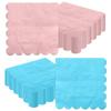 100 Pcs Gender Reveal Napkins, Pink and Blue Baby Shower Scalloped Edges Napkins for Boy or Girl Party Gender Reveal Decorations view 1