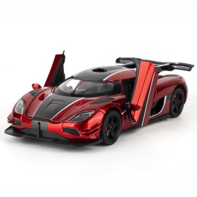 1/32 ONE Diecast Toy Car - Fun Pull-Back Vehicle with Lights & Sounds, Great Gift for Boys and Grils Red