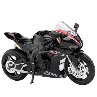 Collection Motorcycle Model Sound Light Gifts 1/12 for BWM S1000RR HP4 Boxed Race Alloy for Sports Diecast Metal Road Racing(Black)
