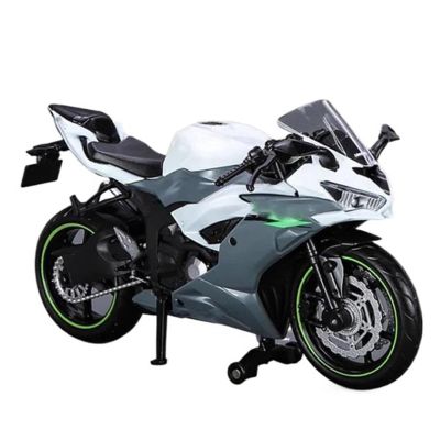 Collection 1/12 for for Ninja ZX-6R Alloy Motorbike Diecast Model Simulation Toys Gifts Collect(White)