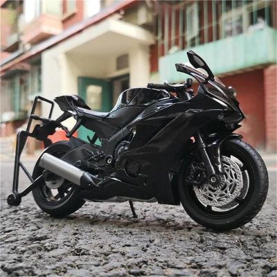 Collection 1/12 Alloy Diecast Motorcycle Model Toys Wheel Steering for Y-AMAHA YZF-R6 YZFR6 2020(Black)