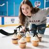 12 Pcs Hockey Cupcake Toppers Black Glitter Ice Hockey Players Cupcake Picks Sports Theme Cake Decor for Baby Shower Boys Girls Birthday Party Cupcake Decorations Supplies view 3