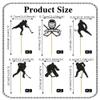 12 Pcs Hockey Cupcake Toppers Black Glitter Ice Hockey Players Cupcake Picks Sports Theme Cake Decor for Baby Shower Boys Girls Birthday Party Cupcake Decorations Supplies view 4