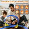 Flexible Race Track for Kids, 15 FT Dual Lane DIY Flex Track with 4 Cars & Suction Cup Car Ramp, Bendable Toy Racing Track Set for Toddlers Ages 3+ view 2