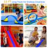 Flexible Race Track for Kids, 15 FT Dual Lane DIY Flex Track with 4 Cars & Suction Cup Car Ramp, Bendable Toy Racing Track Set for Toddlers Ages 3+ view 3