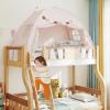 HONEY JOY Bed Tent Twin for Kids, Foldable Play Tent Canopy w/Flags, Windows, Indoor Outdoor Playhouse Toddler Tent, 79 x 39 x 48, Washable, Kids Tent for Boys Girls Aged 3+, Birthday (Beige) view 2