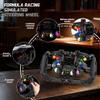 BrixVibe Racing Simulator Steering Wheel Building Set for Adults Boys 14+, Sim Formula Cars Driving Collection Model with Moving Parts & Phone Holder for Home Office Decor - 867PCS view 3