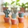 3D Printed Tactile Stress Reliever with Mechanical Keyboard Feel | Pocket-Sized Desk Toy, Fun Gift for Cactus Lovers, Office & Home Decor (1, Four-Petal Cactus) view 3