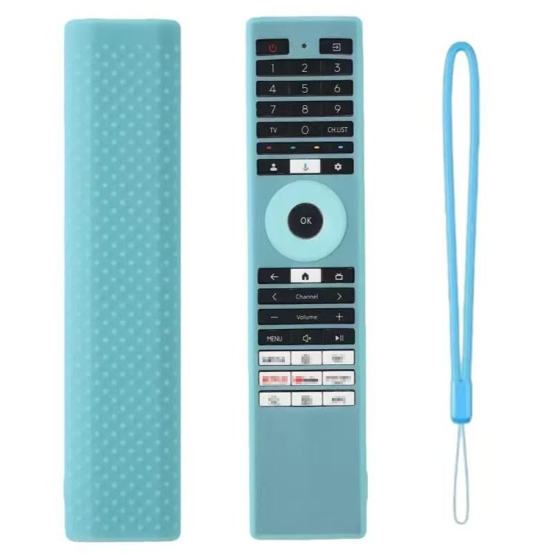 Silicone Remote Control Protective case Compatible with ERF3G98T CT-95093 CT-95090 ERF3AE98 ERF3K98T ERF3AI98T ERF3AD98T ERF3Z98T ERF3J98T ERF3AA98T ERF3L98T Spare Parts (Luminous Blue)
