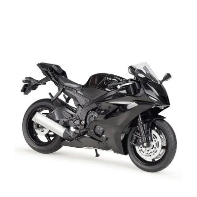 Collection 1/12 Alloy Racing Motorcycle Model Diecast Metal Street Sports Toy Gift for Y-AMAHA YZF-R6 YZFR6 2020(Black)