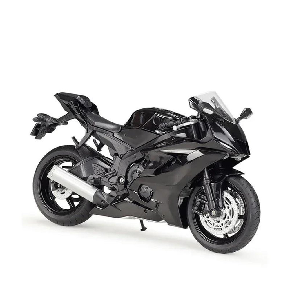 Collection 1/12 Alloy Racing Motorcycle Model Diecast Metal Street Sports Toy Gift for Y-AMAHA YZF-R6 YZFR6 2020(Black)