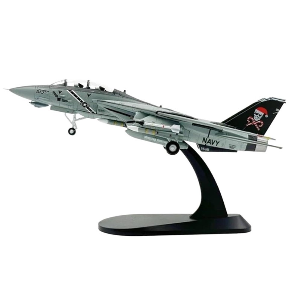 Flying Airplane Model Diecast 1/100 Scale USAF F-14B F14B F14 VF-103 Wings Change Able Aircraft Alloy Model Collection Toy Aviation Airbus