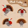 8.6 Inch Plush Turkey Stuffed Animal - Thanksgiving Stuffed Animals for Kids, Baby, Adult Collectors | Fall Harvest Party Decor | Ultra-Soft Turkey Plush Toy Gift (Brown) view 2