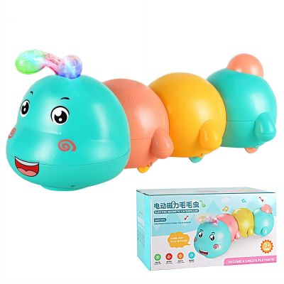 Caterpillar Crawling Toy,Interactive Tummy Time Toy,Light Up Musical Crawling Toys with Music and Light,Moving Caterpillar Toys,Moving CrawlingToy for Early Learning and Play