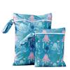 2 Sizes Wet Bags, Waterproof Storage Bag for Baby Diapers and Pump Parts, Reusable Diaper Bag with Zippered Pockets and Handle, Travel Bags, Beach, Pool, Gym Bag for Swimsuits & Wet Clothes, Set of 2 view 1