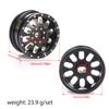 4pcs Black Coating Brass 23g Wheel Rim Hub Offset 0.7" for AXIAL SCX30 Jeep Wrangler JLU Ford Bronco 1/30 RC Crawler Car Upgrade Parts (10 Holes) view 2
