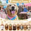 Angirlish 58 Pcs Adopt A Puppy Party Favors Set 12 Plush Puppy Toys Birthday Hats Fence Lawn Blackboard Gift Bags for Adopt A Pet Theme Birthday Party Supplies view 2