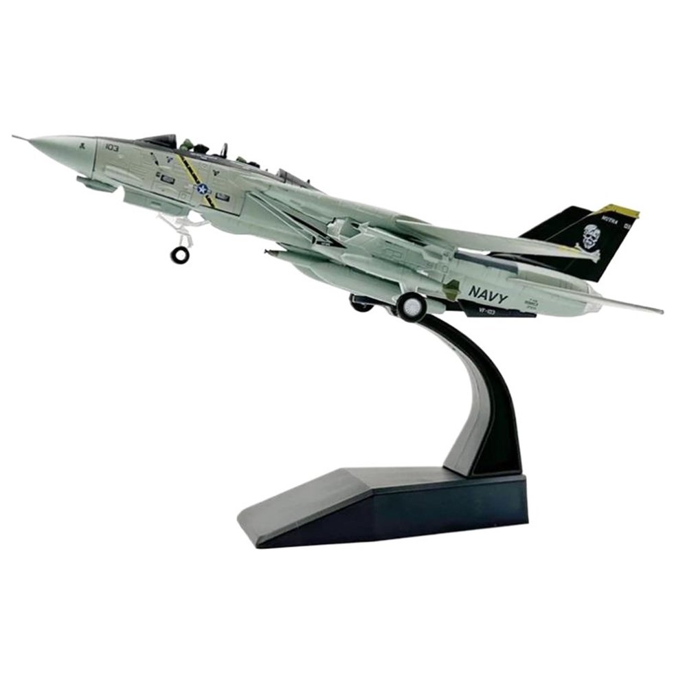 Flying Airplane Model Diecast 1/100 Scale USAF F-14A F14A F14 VF-103 Fixed Wings Aircraft Alloy Model Collection Toy Aviation Airbus