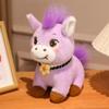 Adorable Plush Little Pony Doll - Soft White, Yellow, Purple, and Brown Stuffed Animal for Kids and Collectors(White,26cm) view 2