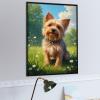 Yorkshire Terrier Frolicking in a Daisy Field Puzzle for Adults 1000 Pieces, Relaxing & Fun Jigsaw Puzzle, Family Game, 30x20 Inch view 2