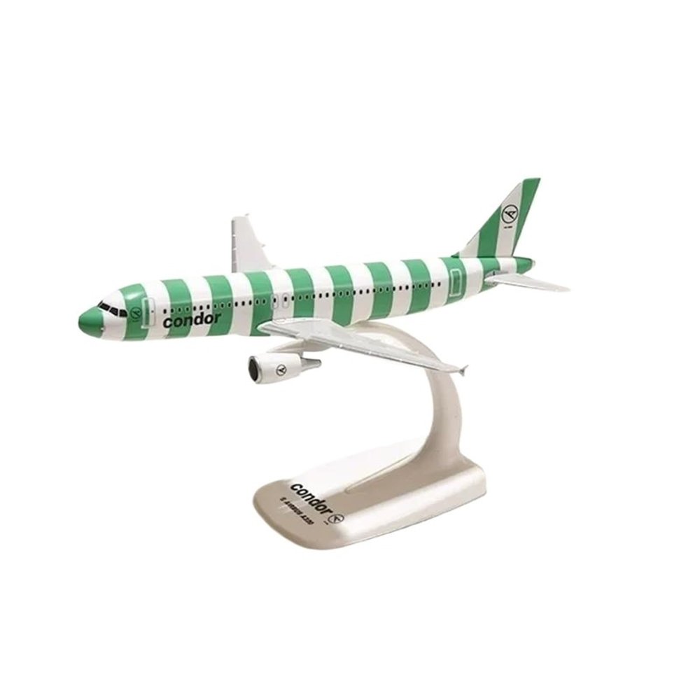 Flying Airplane Model 1:200 Scale A320 Condor ABS Airplane Model Toys Aircraft Plane Toy Assembly for Collection Aviation Airbus(Green)