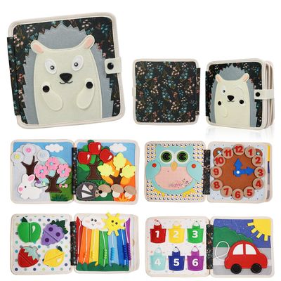KAWITLO Busy Book for Toddlers 1-3 Years Old - Montessori Busy Board Toy, Suitable for 1-Year-Old Boys and Girls, Quiet Activity Book, Travel Toy, Sensory Cloth Book for 1-Year-Olds