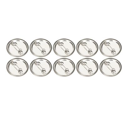 Sonew 100pcs Blank Pin Button Round Safety Badge Emblem Medal Supplies Handicraft Gifts Souvenirs DIY Crafts (32MM Metal Badges 100 Sets)