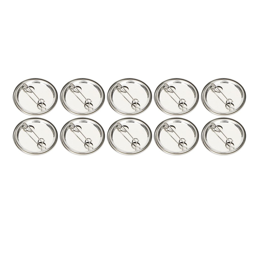 Sonew 100pcs Blank Pin Button Round Safety Badge Emblem Medal Supplies Handicraft Gifts Souvenirs DIY Crafts (32MM Metal Badges 100 Sets)