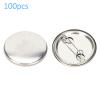 Sonew 100pcs Blank Pin Button Round Safety Badge Emblem Medal Supplies Handicraft Gifts Souvenirs DIY Crafts (32MM Metal Badges 100 Sets) view 2
