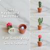 3D-Printed Cactus Clicker with Satisfying Tactile Click, Desk Stress Relief & Sensory Gadget, Fun Plant-Style Decor & Gift (3, Style 03) view 2