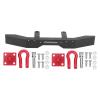 Aluminium Alloy Front Bumper for 1/16 RC Car, CNC Polished Surface Upgrade Part, High Strength Lightweight Replacement Bumper for WPL B14 B16 Q61, Includes Rescue Seat and (Black) view 1