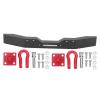 Aluminium Alloy Front Bumper for 1/16 RC Car, CNC Polished Surface Upgrade Part, High Strength Lightweight Replacement Bumper for WPL B14 B16 Q61, Includes Rescue Seat and (Black) view 2