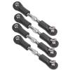 4Pcs Adjustable Steering Servo Pull Rod Linkage Arm, 67-77mm Servo Tie Rod for 1/8 RC Car, Metal Servo Link with Screws and Nuts, Compatible with Kyosho Hobao Arrma Kraton Red Ca view 3