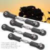 4Pcs Adjustable Steering Servo Pull Rod Linkage Arm, 67-77mm Servo Tie Rod for 1/8 RC Car, Metal Servo Link with Screws and Nuts, Compatible with Kyosho Hobao Arrma Kraton Red Ca view 4