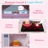 GLACER Wooden Kids Corner Play Kitchen Set, Pretend Cooking Toy Set w/Realistic Lights, Sounds, Water Features & Lighted Range Hood, Ideal Gift for Kids 3+ Years Old (Pink) view 4