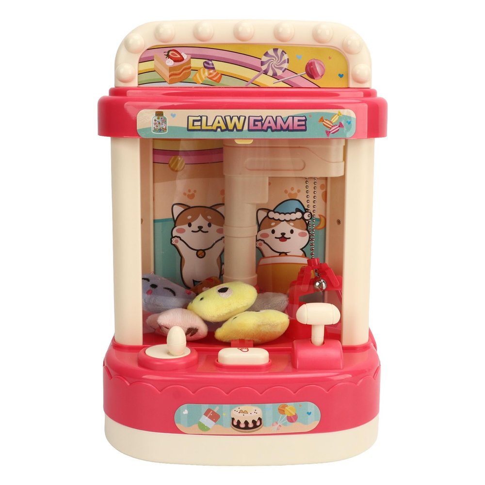 aqxreight Mini Doll Machine with Music Claw Machine for for Home Party Christmas Birthday Gifts Blue Children They Dolls Enjoy Fun Bring Mini This Music Fun Can Fan Catching Doll (Pink)