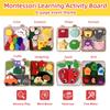 KAWITLO Montessori Busy Book, Suitable for Toddlers Aged 1-3, Felt Sensory Activity Book, Children's Travel Toy, Quiet Book Busy Board, Birthday Gift for Boys and Girls view 2