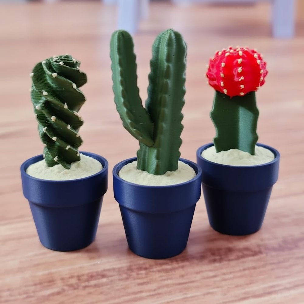 3D-Printed Cactus Clicker with Satisfying Tactile Click, Desk Stress Relief & Sensory Gadget, Fun Plant-Style Decor & Gift (3, Style 12)