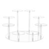 Acrylic Cupcake Stand, Multi Layer Display Stand for Anime Figures and Desserts, Round Doll Platter with 8 Small Discs and Acrylic Rods, Stable Cake Holder for Wedding Birthday Par (Transparent) view 2