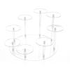 Acrylic Cupcake Stand, Multi Layer Display Stand for Anime Figures and Desserts, Round Doll Platter with 8 Small Discs and Acrylic Rods, Stable Cake Holder for Wedding Birthday Par (Transparent) view 3
