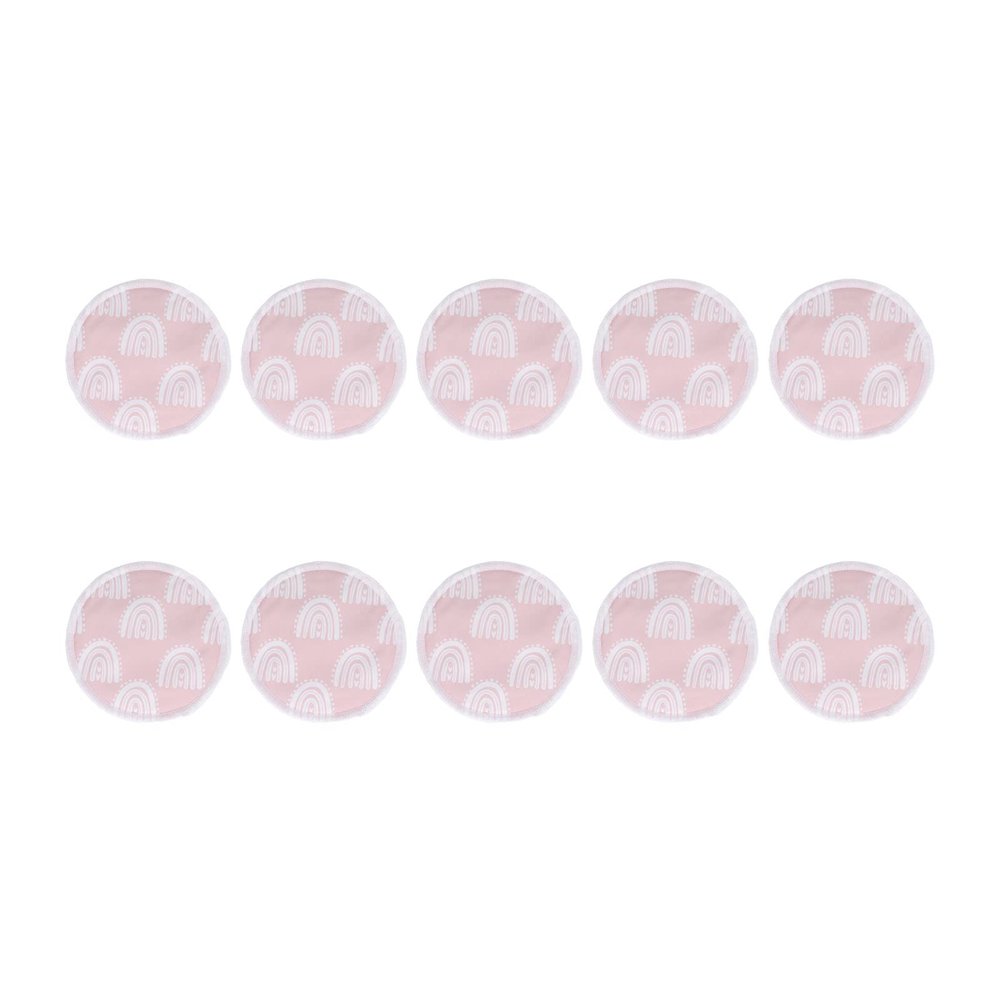 10Pcs Nursing Breast Pads Reusable Washable, Breathable Comfortable Breastfeeding Nipple Pads, Fast Absorbing Leak Proof Nursing Pads with Storage Bag for Breastfeeding Moms (Rainbow)