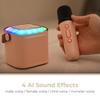 Encore Wireless Karaoke Speaker 500MaH USB-C Rechargeable with Microphone in White and RGBCW Color Changing Light view 3