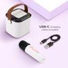 Encore Wireless Karaoke Speaker 500MaH USB-C Rechargeable with Microphone in White and RGBCW Color Changing Light view 4
