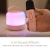 Retro Wireless Karaoke Speaker 500MaH USB-C Rechargeable with Microphone in Pink and RGBCW Color Changing Light view 3