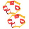 1 Pair Legged Fixed Belt, Outdoor Sport Equipment, Multiplayer Teamwork Game Interactive Toys with Adjustable Hook & Loop Strap, Elastic Foot Leggings for Parent - Child Activities (4-person leggings view 1