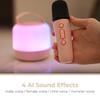 Retro Wireless Karaoke Speaker 500MaH USB-C Rechargeable with Microphone in White and RGBCW Color Changing Light view 4