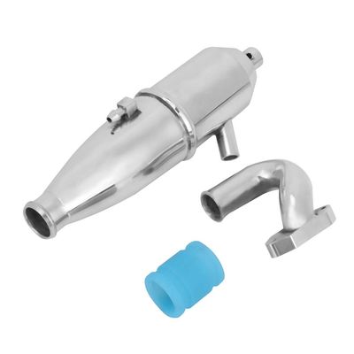 Cocoarm RC Car Exhaust Pipe, Aluminum Side Exhaust Pipe High Performance Engine Part for 1/10 HSP RC Buggy Car