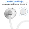 Abaodam Real Working Stethoscope for Kids, Doctor Toy for Role Play and Pretend Games, Nurse & Medical Kit Accessory for Toddlers, Boys and Girls, White view 3