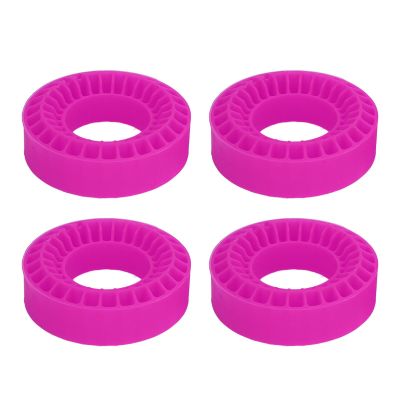 1.0inch Double Layer Hollow Silicone Tire Insert, RC Car Tire Inner Filler, for SCX24 FCX24 AX24 1/18 1/24 RC Cars, Improve Traction and Grip with Excellent Sidewall (Rose Red)